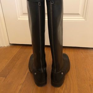FRYE MELISSA BUTTON KNEE HIGH BOOTS: Black